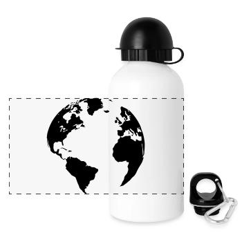 Mutter Erde - Panorama Trinkflasche mit Deckel 500 ml - Weiß - Vorne