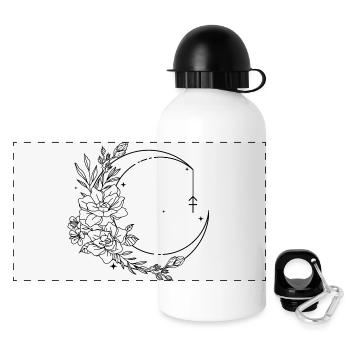 Astrologie du Sagittaire - Gourde panoramique avec couvercle 500 ml - blanc - Devant