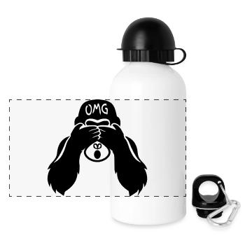 Funny Monkey - Gorilla OMG Teacher - Panoramic Thermal Bottle with Lid 500 ml - white - Front