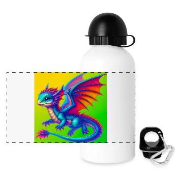 dragon - Panoramic Thermal Bottle with Lid 500 ml - white - Front