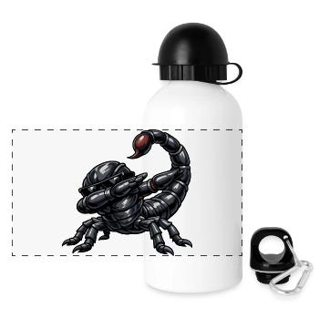 Dabbing Scorpio - Panoramic Thermal Bottle with Lid 500 ml - white - Front