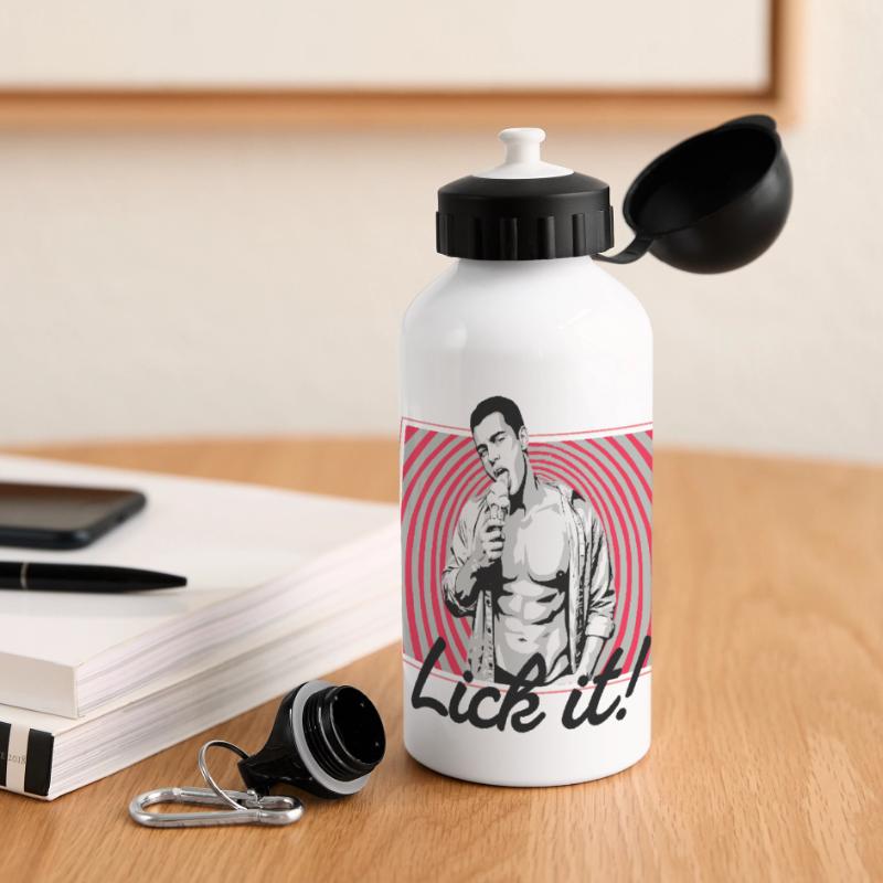 Retro Pop Art: Eiscreme Pose Panoramic Thermal Bottle with Lid 500 ml