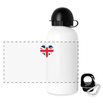 i love Newcastle - Panoramic Thermal Bottle with Lid 500 ml - white - Front