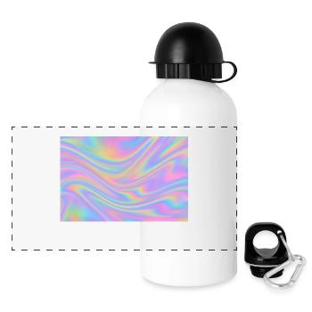 Conception holographique - Gourde panoramique avec couvercle 500 ml - blanc - Devant