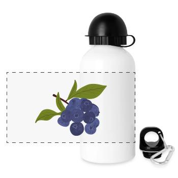 Isolierte Heidelbeere - Panorama Trinkflasche mit Deckel 500 ml - Weiß - Vorne