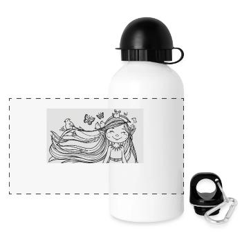 Elfe - Panorama Trinkflasche mit Deckel 500 ml - Weiß - Vorne