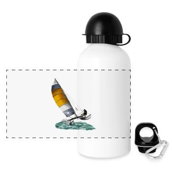 catamaran - Panoramic Thermal Bottle with Lid 500 ml - white - Front