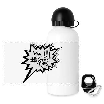 Ärger und Wut - Panorama Trinkflasche mit Deckel 500 ml - Weiß - Vorne