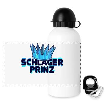 Schlager Prinz Schlagerprinz Volksmusik Statement - Panorama Trinkflasche mit Deckel 500 ml - Weiß - Vorne