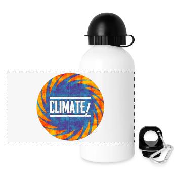 Klimawandel Protest Design - Panorama Trinkflasche mit Deckel 500 ml - Weiß - Vorne