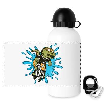 Alligator motocross - Panoramic Thermal Bottle with Lid 500 ml - white - Front