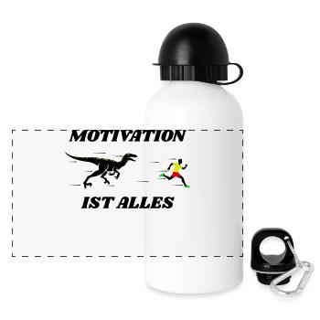 Lustig Sarkasmus Laufen Rennen Joggen Sport Spruch - Panorama Trinkflasche mit Deckel 500 ml - Weiß - Vorne