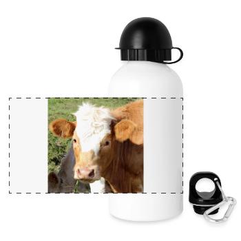 Cow Poster - Panoramic Thermal Bottle with Lid 500 ml - white - Front