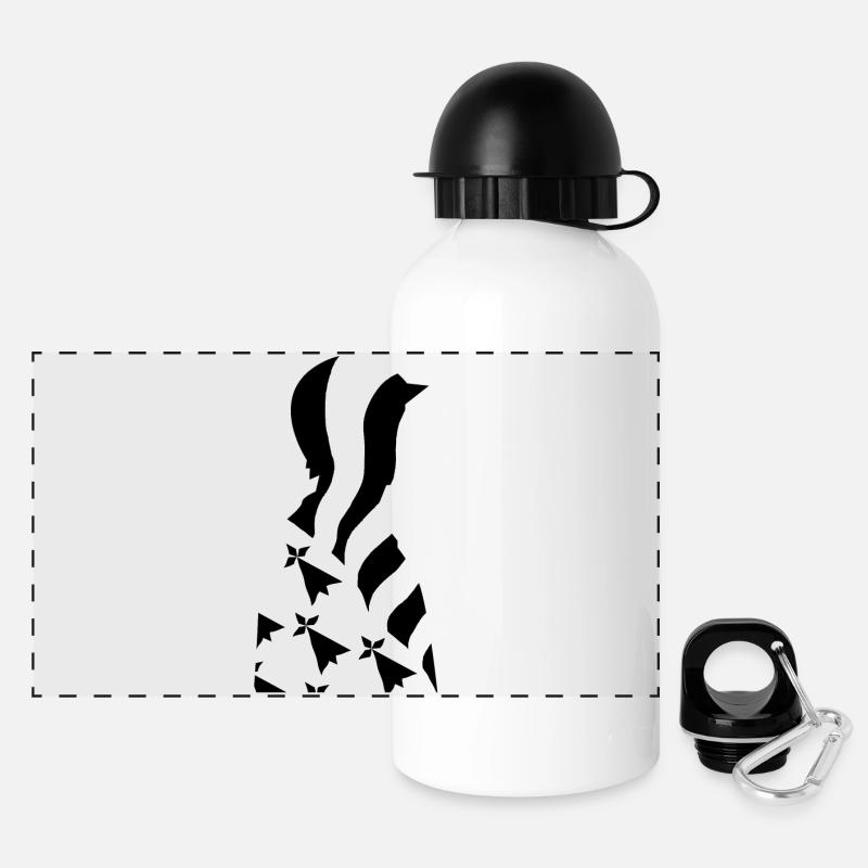 Bretonischer Patriot - Panorama Trinkflasche mit Deckel 500 ml - Weiß