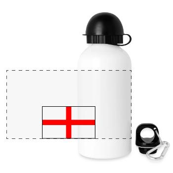 England flag - Panoramic Thermal Bottle with Lid 500 ml - white - Front