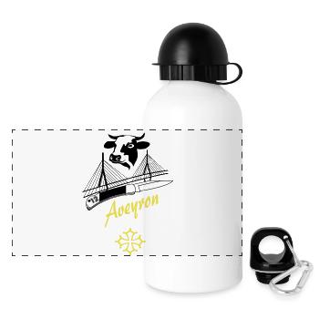 Aveyron - Panorama Trinkflasche mit Deckel 500 ml - Weiß - Vorne