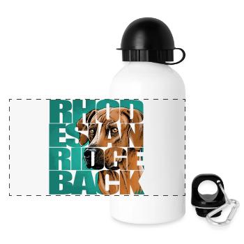 Rhodesian Ridgeback - Gourde panoramique avec couvercle 500 ml - blanc - Devant