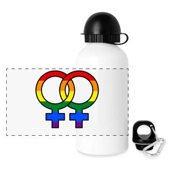 Gleichgeschlechtliche Ehe Lgbt Beziehung Stolz - Panorama Trinkflasche mit Deckel 500 ml - Weiß - Vorne