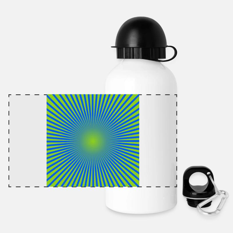 Green Disc - Panoramic Thermal Bottle with Lid 500 ml - white