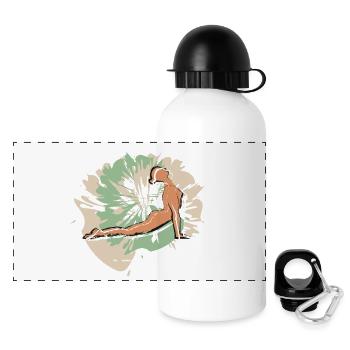 Yoga Sport Relaxation Stretching - Panoramic Thermal Bottle with Lid 500 ml - white - Front