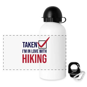 Wanderwege Klettern Wandern Wanderer Statement - Panorama Trinkflasche mit Deckel 500 ml - Weiß - Vorne