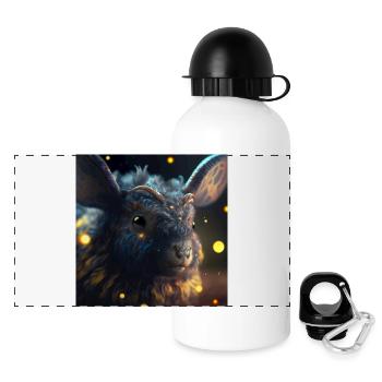 Photo macro creature 08 - Panoramic Thermal Bottle with Lid 500 ml - white - Front