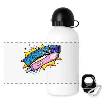 Déclaration de grossesse mère bébé - Gourde panoramique avec couvercle 500 ml - blanc - Devant
