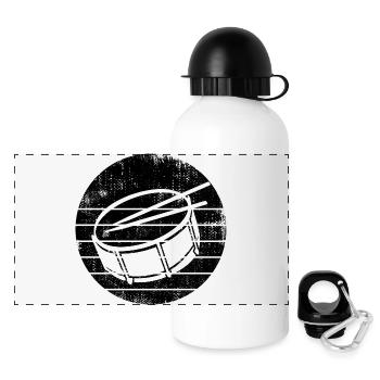 Tambour latéral - Gourde panoramique avec couvercle 500 ml - blanc - Devant