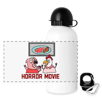Dvd Evening Movies Binge Watching Statement Series - Gourde panoramique avec couvercle 500 ml - blanc - Devant
