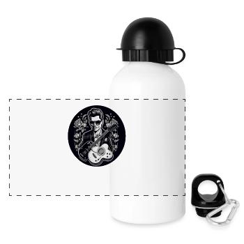 Rockabilly weiß - Panorama Trinkflasche mit Deckel 500 ml - Weiß - Vorne