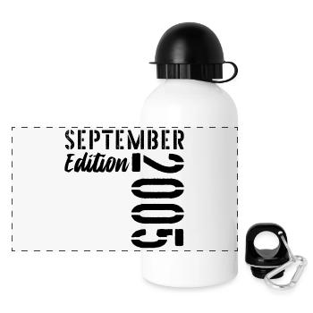 21ST BIRTHDAY SEPTEMBER 2005 - 21 years old - Panoramic Thermal Bottle with Lid 500 ml - white - Front