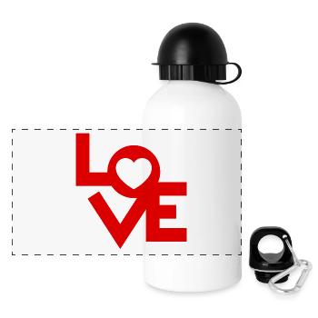 Unleash your romance - Panoramic Thermal Bottle with Lid 500 ml - white - Front