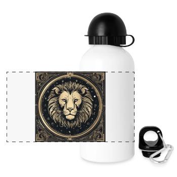 Zodiac Leo - Panoramic Thermal Bottle with Lid 500 ml - white - Front