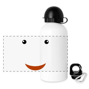 Visage de clown vintage pour costumes - Gourde panoramique avec couvercle 500 ml - blanc - Devant