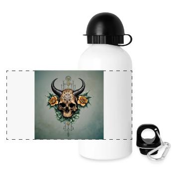 Toller Schädel. - Panorama Trinkflasche mit Deckel 500 ml - Weiß - Vorne
