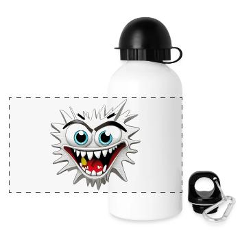 Scary and Delusional Monster Head - Panoramic Thermal Bottle with Lid 500 ml - white - Front
