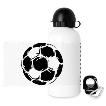 Illustration Ball used look used team logo icon - Panoramic Thermal Bottle with Lid 500 ml - white - Front