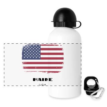 Maine. United States - Panoramic Thermal Bottle with Lid 500 ml - white - Front