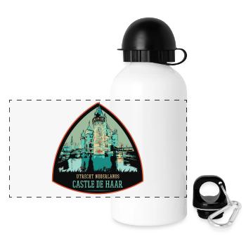 Schloss Haar: Niederländische Eleganz - Panorama Trinkflasche mit Deckel 500 ml - Weiß - Vorne