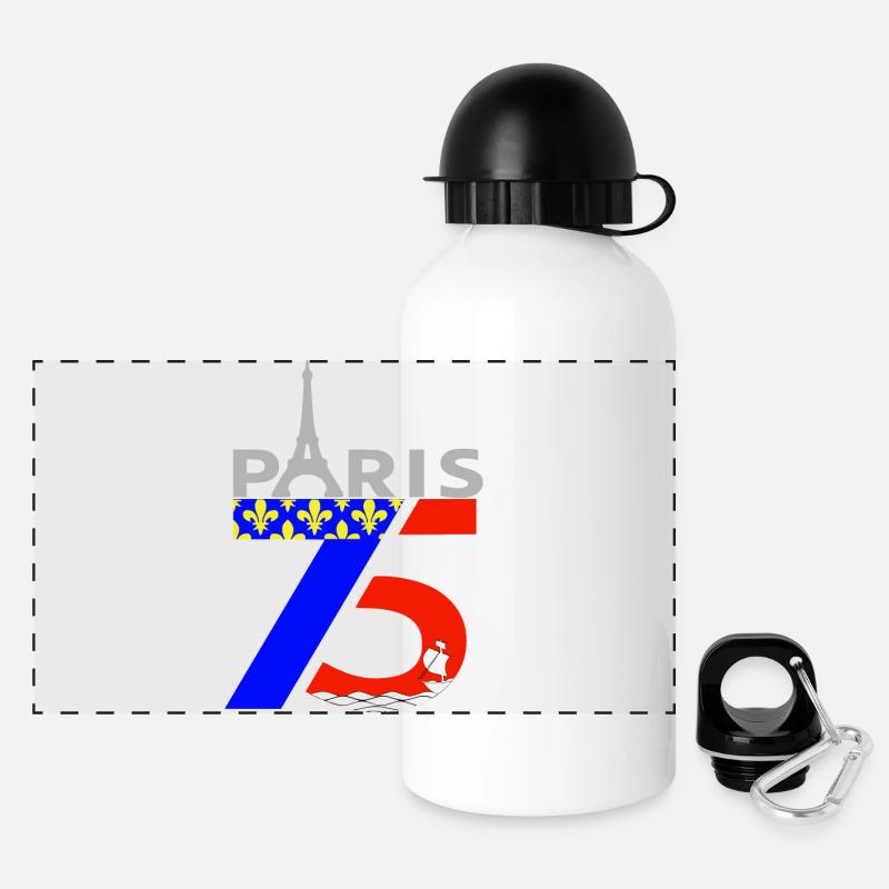 Paris - Gourde panoramique avec couvercle 500 ml - blanc
