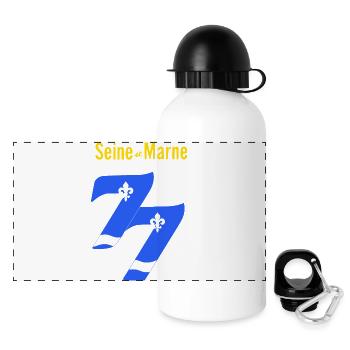Seine-et-Marne - Panoramic Thermal Bottle with Lid 500 ml - white - Front