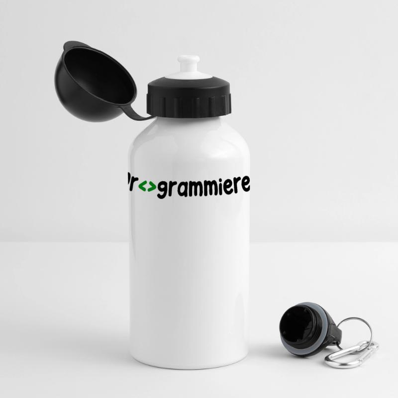 Programmierer Developer Webentwickler Skripting Panorama Trinkflasche mit Deckel 500 ml