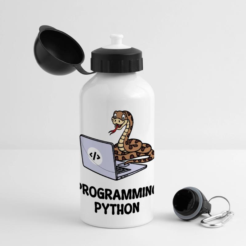 Developer Lustige Sprüche Programmierer Computer Panorama Trinkflasche mit Deckel 500 ml