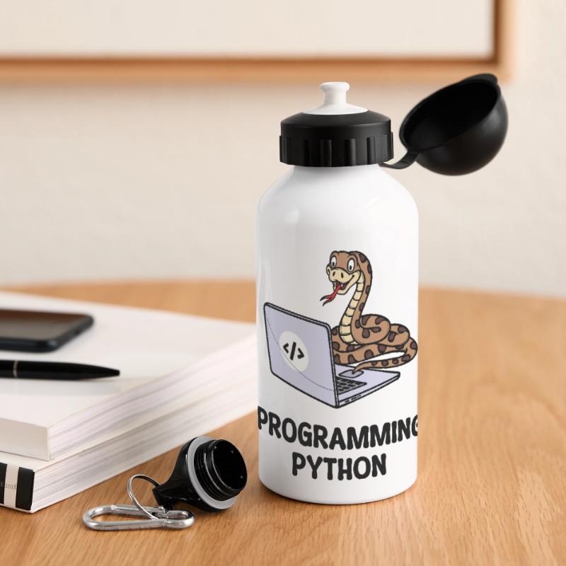 Developer Lustige Sprüche Programmierer Computer Panorama Trinkflasche mit Deckel 500 ml