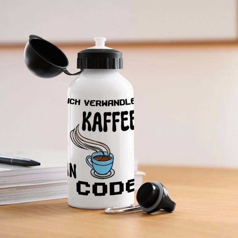 Coden Computerfreak Déclaration du développeur Nerd Gourde panoramique avec couvercle 500 ml