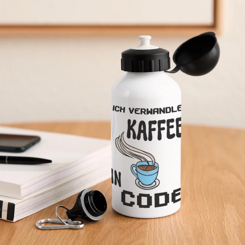 Coden Computerfreak Déclaration du développeur Nerd Gourde panoramique avec couvercle 500 ml