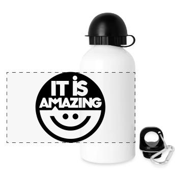 Amazing - Panoramic Thermal Bottle with Lid 500 ml - white - Front