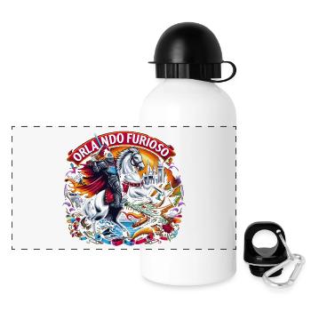 Knight Orlando Furioso - Panoramic Thermal Bottle with Lid 500 ml - white - Front