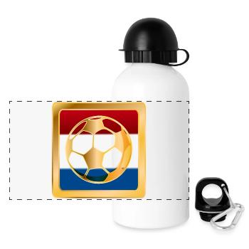 Niederlande Fußball - Panorama Trinkflasche mit Deckel 500 ml - Weiß - Vorne
