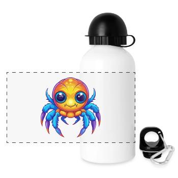 Sea Spider Colorful Kawaii Cartoon Sea Animal - Panoramic Thermal Bottle with Lid 500 ml - white - Front